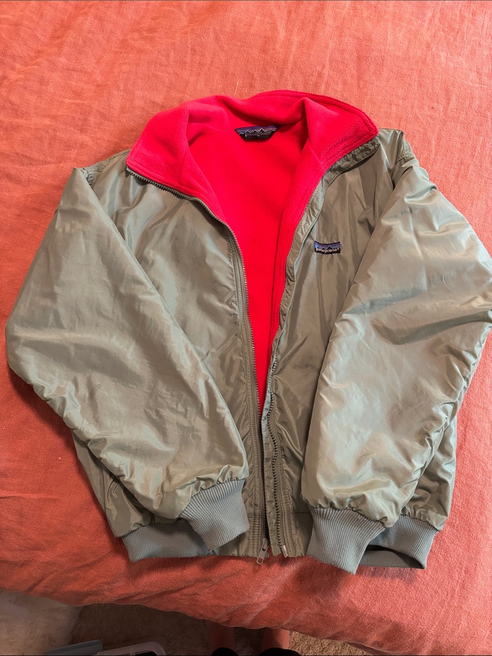 Patagonia VINTAGE 80s Shell Jacket with Red Fleece Lining